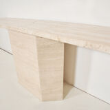 Italian travertine console 1970