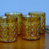 Set of 4 Pernod amber glasses
