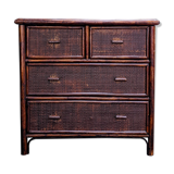 Vintage rattan chest of drawers