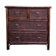 Vintage rattan chest of drawers