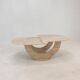 Table basse italienne en travertin, années 1980