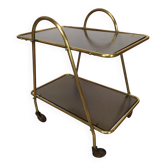 Vintage brass serving trolley