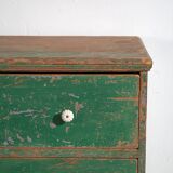 Grande commode ancienne à patine verte (c.1940) #62