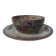 Sarreguemines old bowl with polychrome faience tray model NIPPON