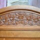 Pair of beds and Art Nouveau bedside in oak, France, circa 1910