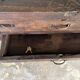 Antique Indonesian teak workbench with two drawers and stretcher H89.