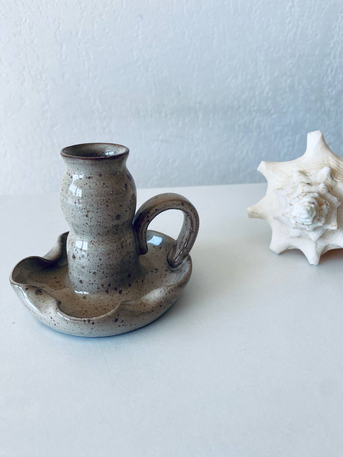 Ceramic candle holder signed Vallauris