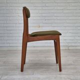 1960s, set of 4 Danish dinning chairs, solid teak wood, original condition.