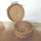 Round case in rattan 60s