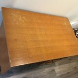 wood and metal desk from the 1960s in modernist style