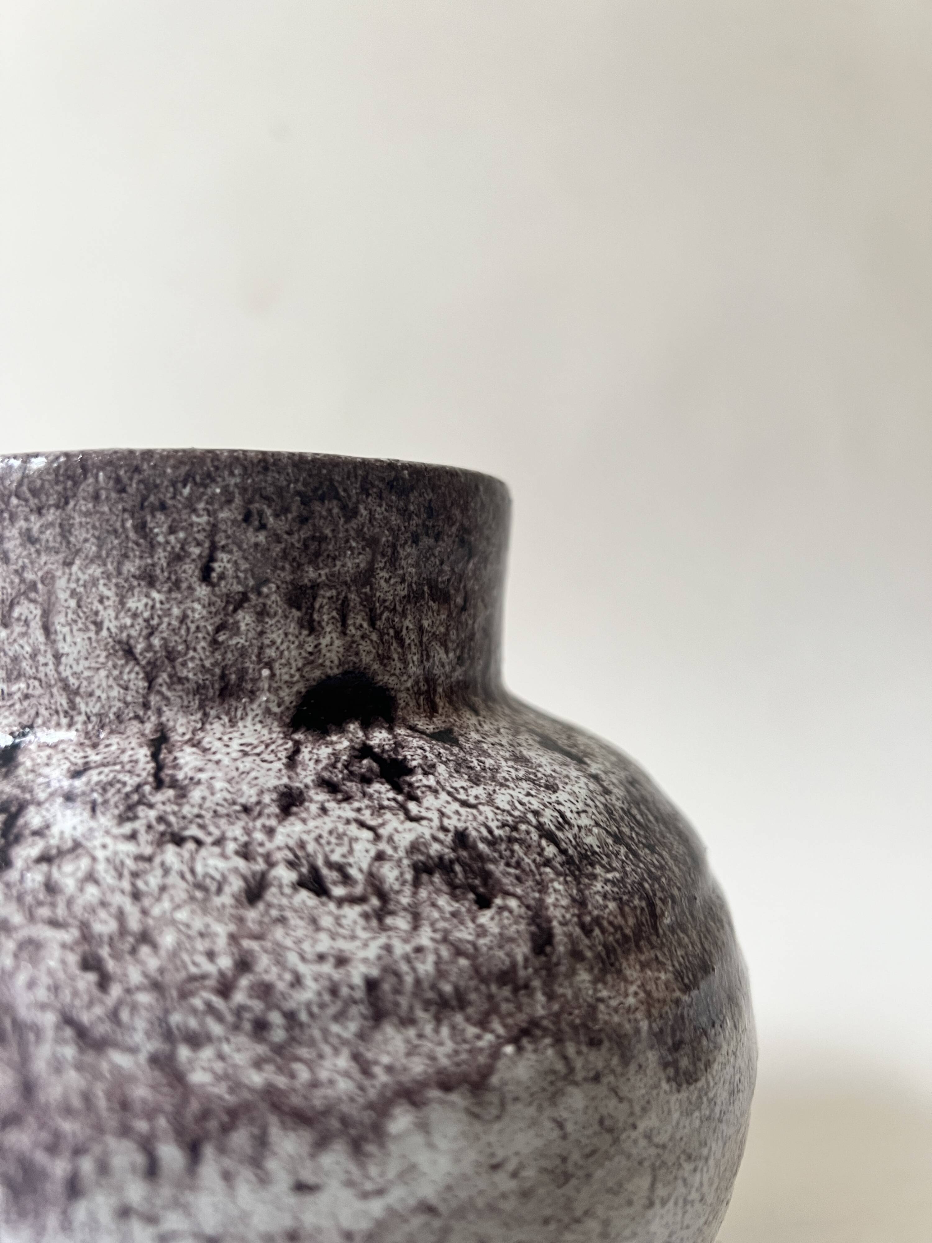 Glazed stoneware vase, Accolay FRANCE 1950