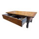 Solid oak coffee table in the style of a maie.