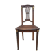 Chair canned 1900 marquetry and bronze louis XVI style