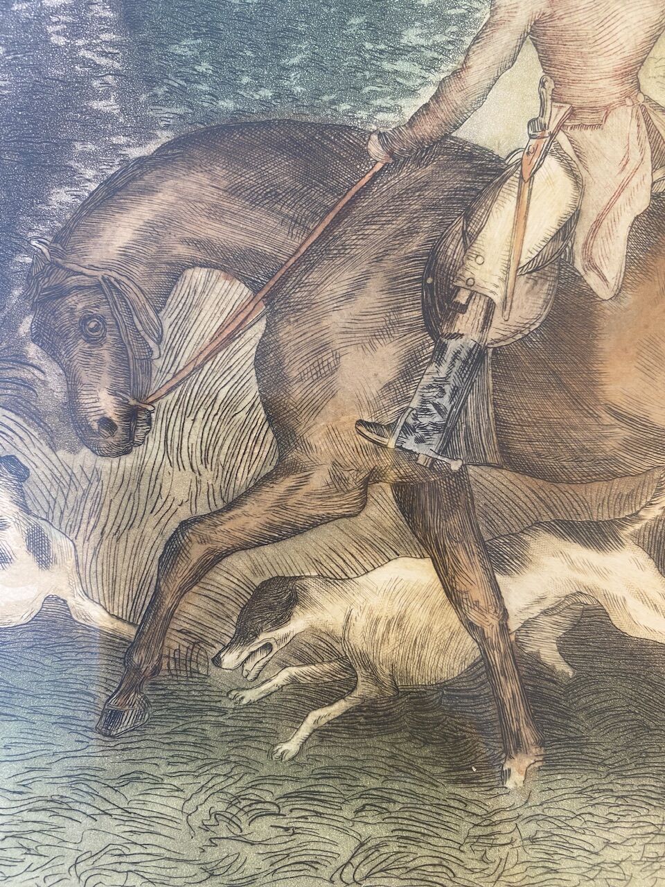 Gravure Chasseurs égarés début XX siècle