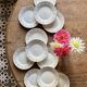 Set of 11 vintage Sarreguemines opaque porcelain dessert plates