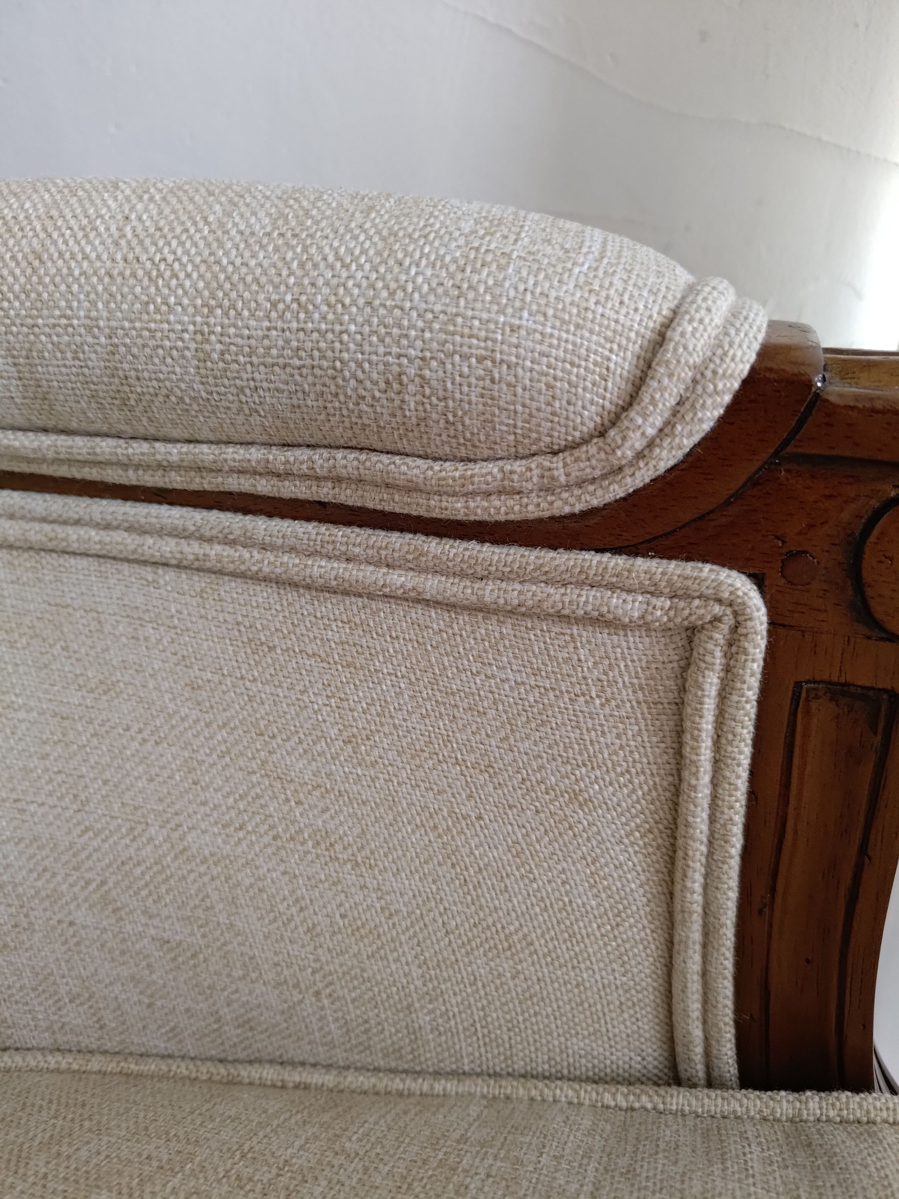 pair of Louis XVI style bergères armchairs