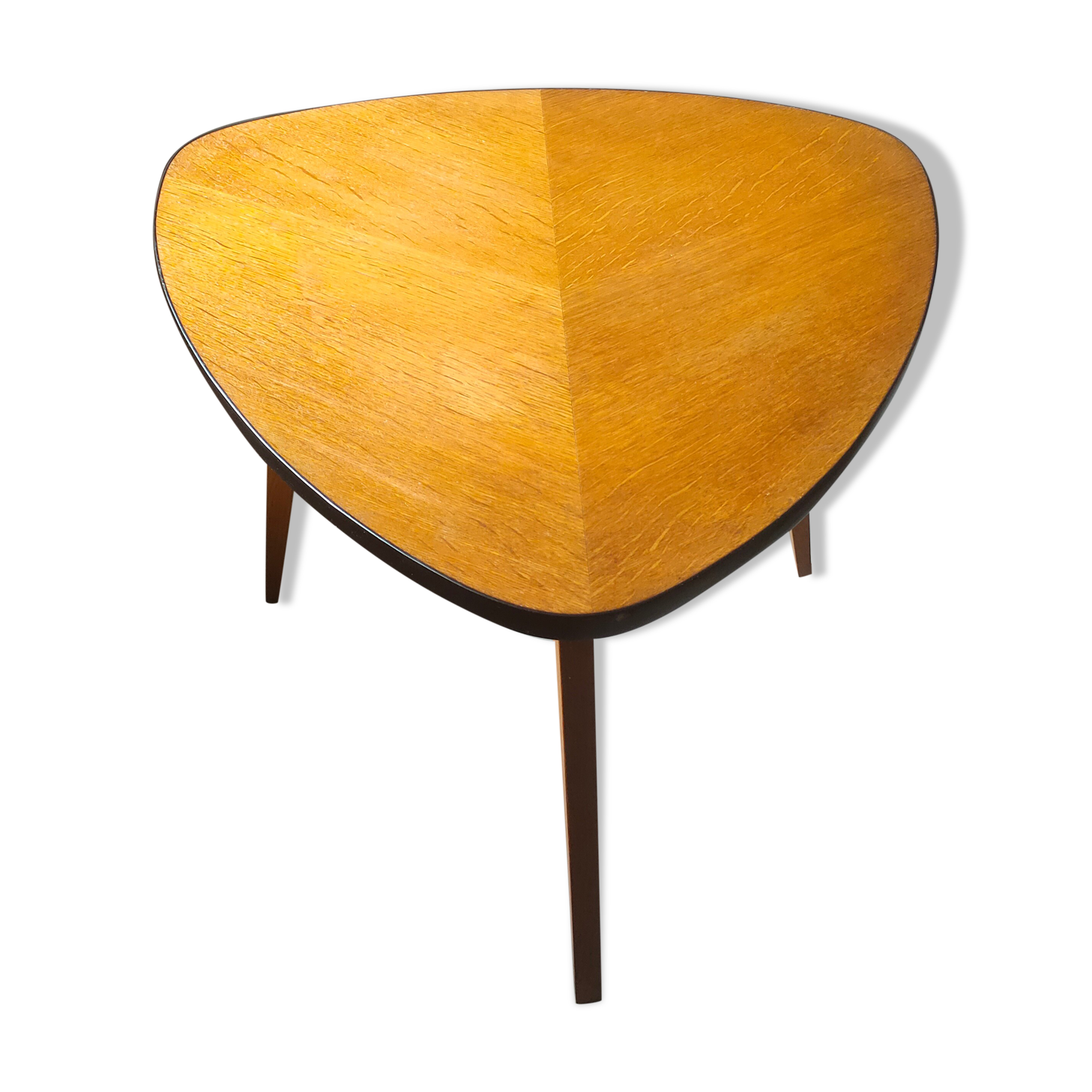Triangular tripod coffee table
