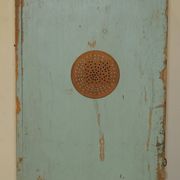 Armoire de mariage allemande antique 1818 peinte à la main