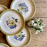 Set of 6 vintage dessert plates from the Flamingo series by Stavangerflint