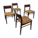 4x MidCentury Papercord Chairs by Hartmut Lohmeyer for Wilkhahn