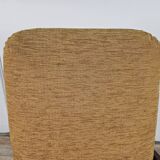 Fauteuil inclinable en bois et tissu des années 70