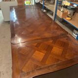 Large extendable dining table in Louis XV style – marquetry