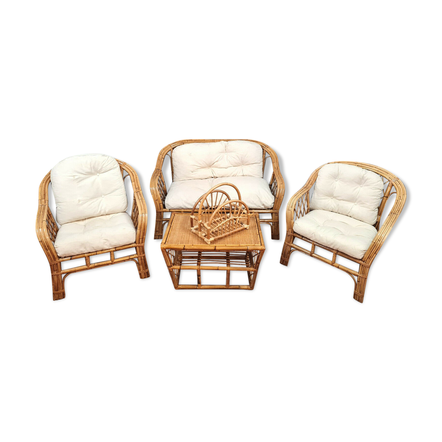 Salon en rotin 60/70