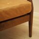 Danish oak sofa with leather upholstery, 1960s