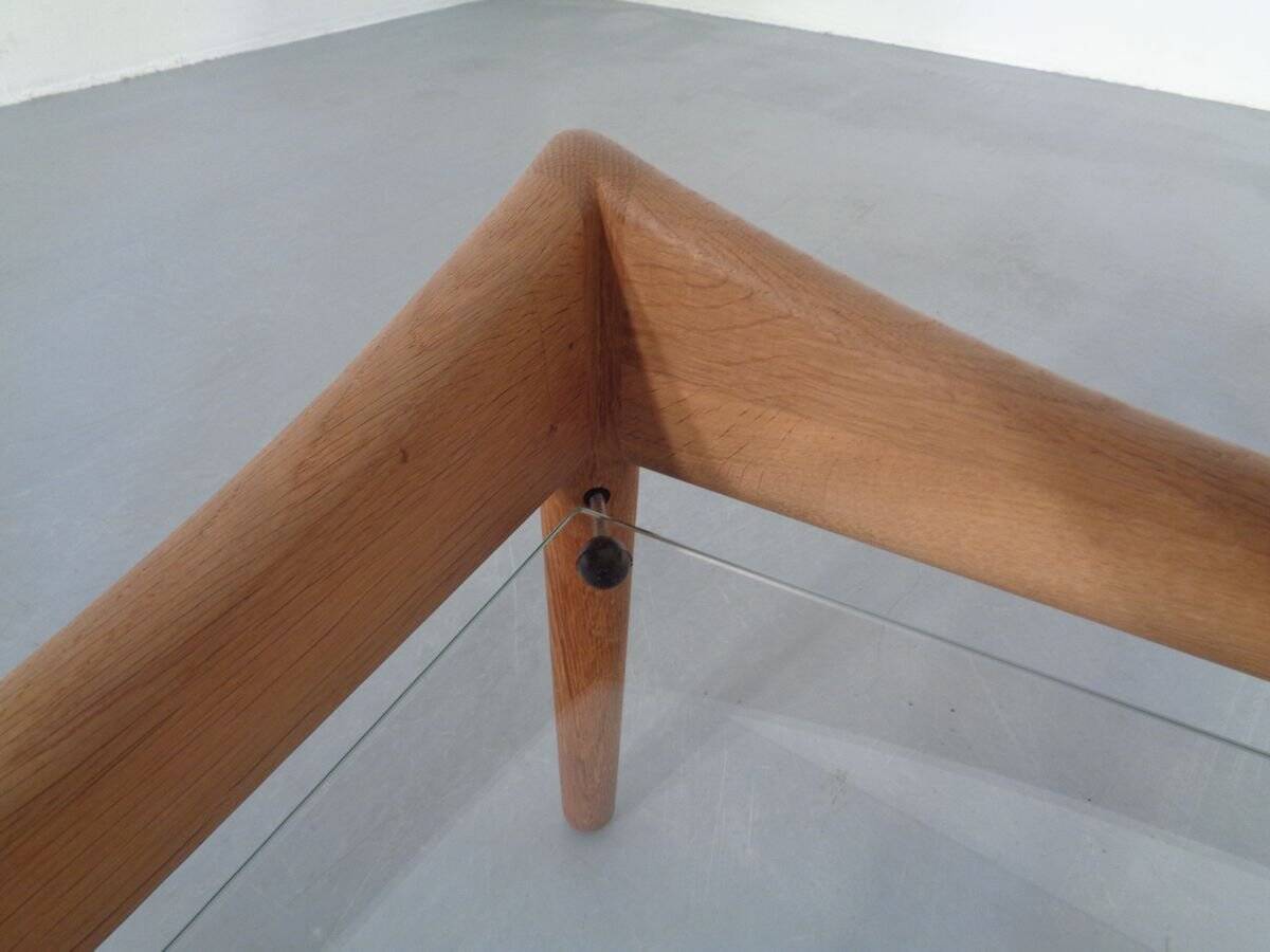 Modus Oak & Glass Table by Kristian Vedel for Soren Willadsen, 1963