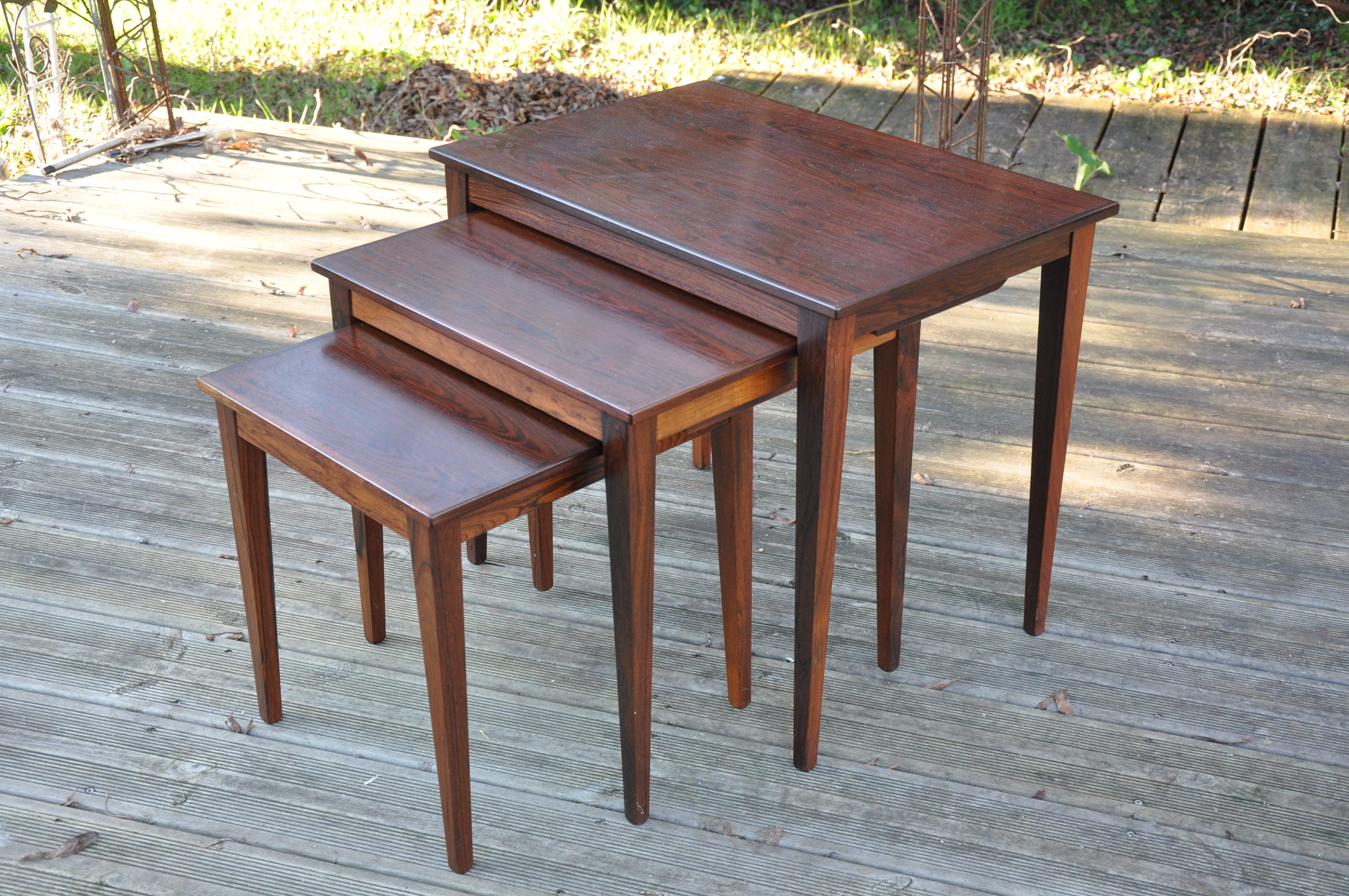 Kvalitet pull-out tables scandinavian 60s rosewood
