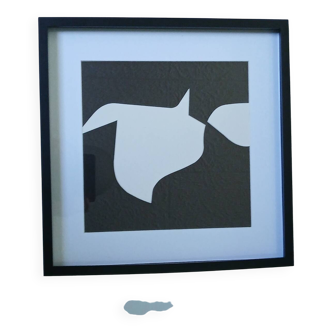 Tableau Vintage Art Optique - Victor Vasarely - Frame 40x40cm