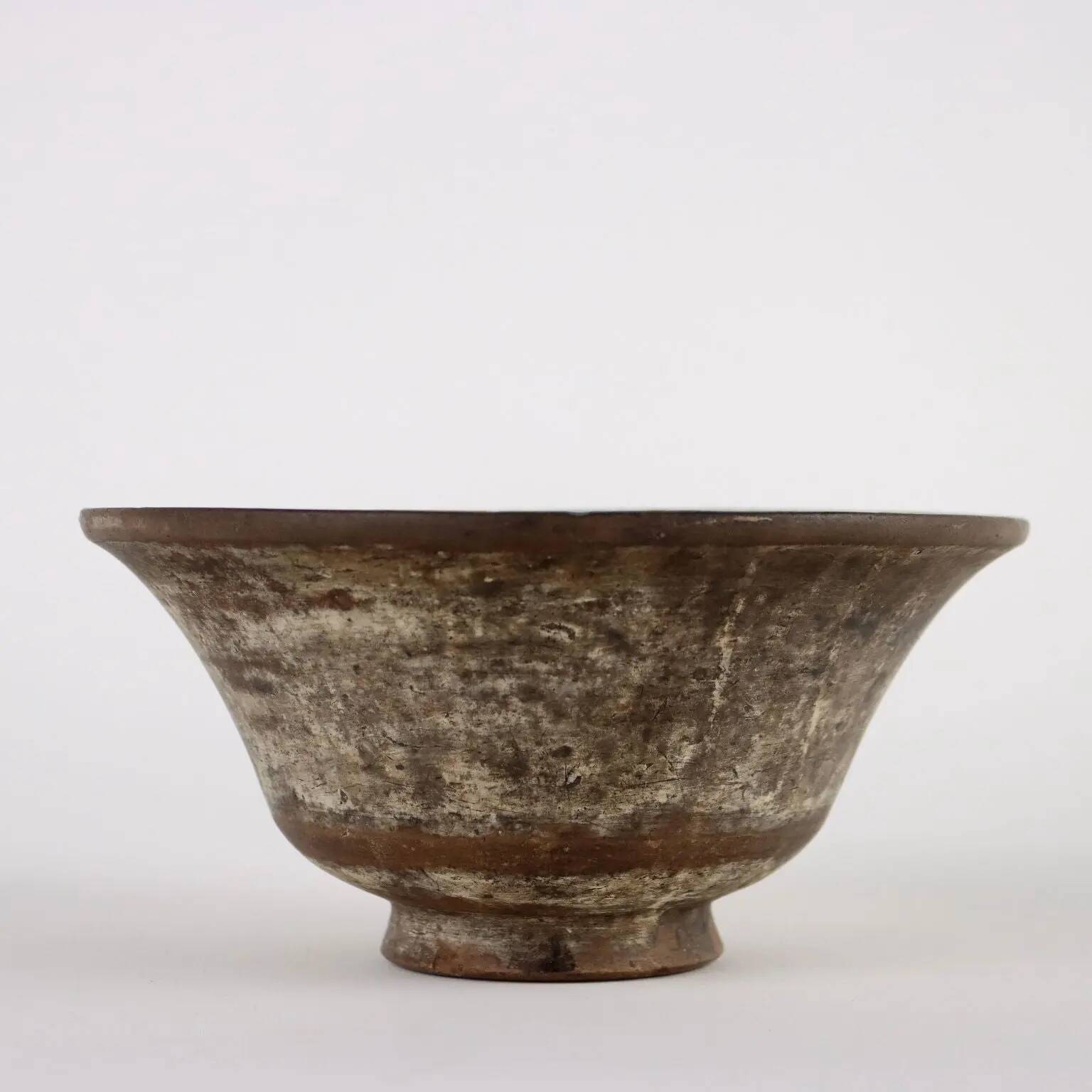 Coupe ancienne début XIXe siècle en terre cuite décorée