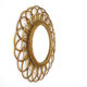 Rattan flower mirror, 1960s, 42 cm.