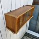 Rattan glazed shelf vintage design storage