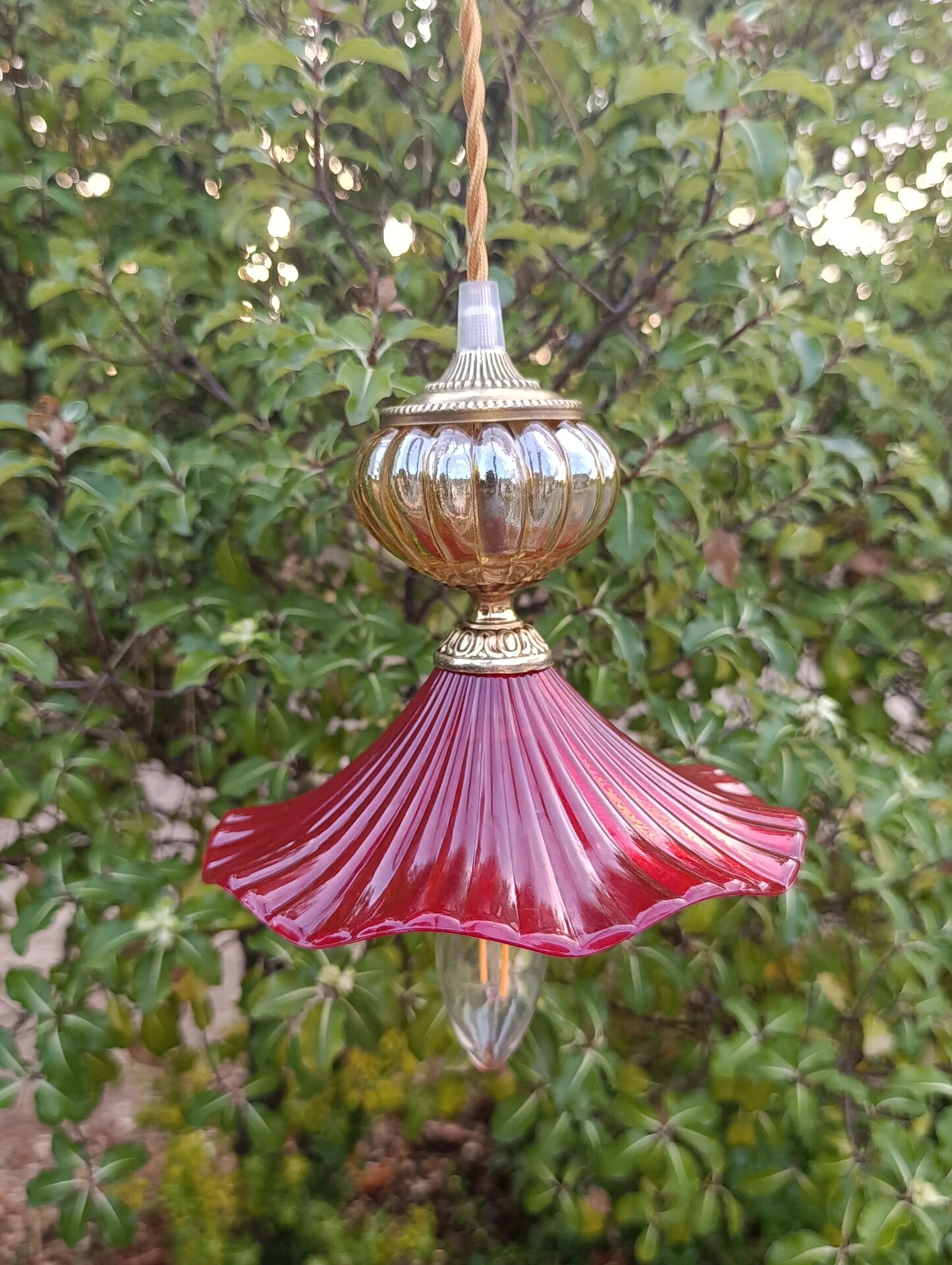 poetic retro ruby lantern