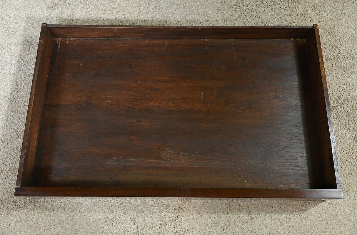 Desk table in precious wood marquetry, Napoleon III period – mid-19th century