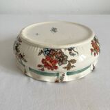 Polychrome ironstone sponge holder bowl Sarreguemines