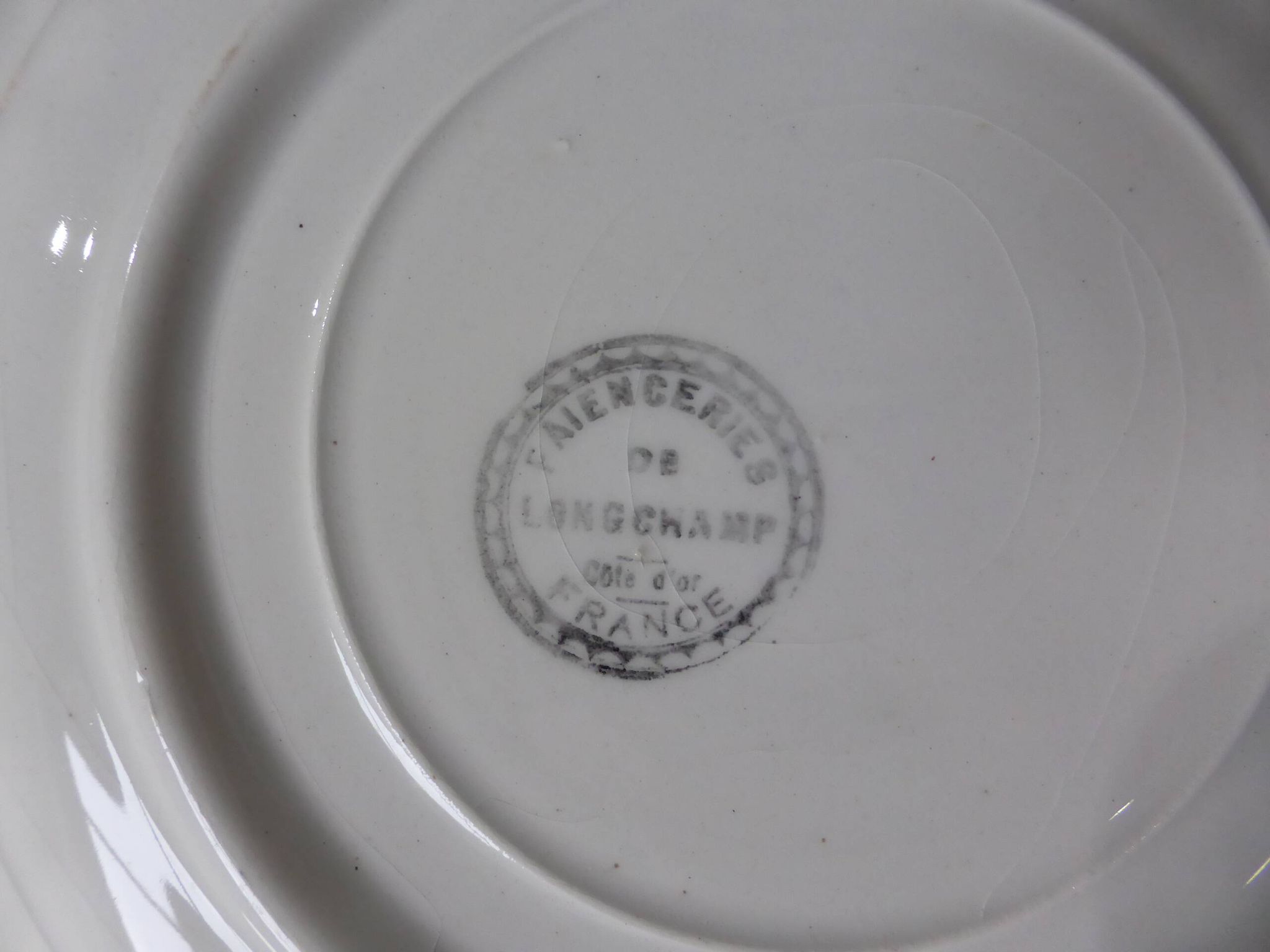 Vintage deep plate from Longchamp 231122