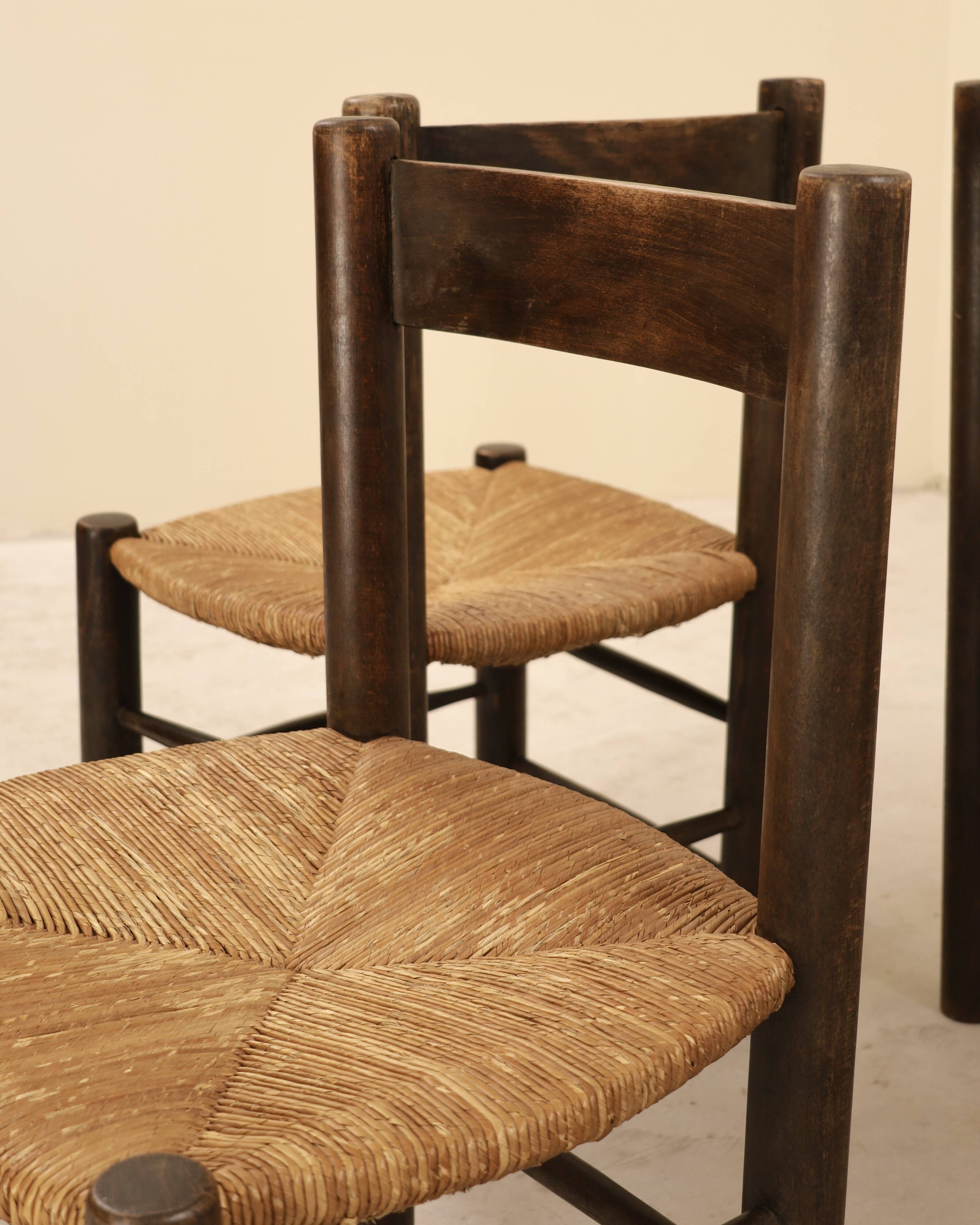 Set of four dlg chairs by Georges Robert, France, 1960s.