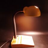 Lampe de bureau flexible codilem jaune noir avec porte crayon année 80's