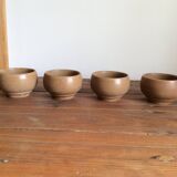 4 stoneware coffee cups