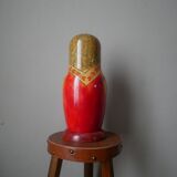 Large vintage handmade Russian doll bottle cover collectible decoration