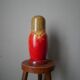 Grande poupée Russe artisanale vintage cache-bouteille objet de collection décoration