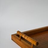 Wooden tray with bamboo effect handles, 1930