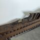 Louis XVI style mirror in carved walnut.
