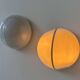 Pair of metal and opal perspex wall lights, Germany 1970