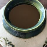 Art Deco vase signed GV (Croismare) raw and glazed ceramic