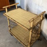 Skateboard rattan serving