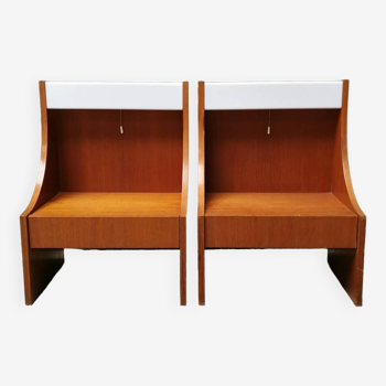 Pair of 70's bedside tables