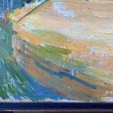 Vintage Modernist Oil on canvas landscape by Richad von Ahn